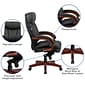 Flash Furniture Hansel Ergonomic LeatherSoft Swivel High Back Executive Office Chair, Black/Mahogany (BT90171HS)