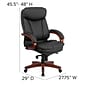 Flash Furniture Hansel Ergonomic LeatherSoft Swivel High Back Executive Office Chair, Black/Mahogany (BT90171HS)