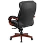 Flash Furniture Hansel Ergonomic LeatherSoft Swivel High Back Executive Office Chair, Black/Mahogany (BT90171HS)