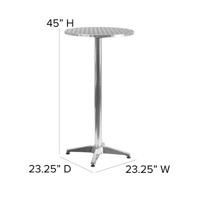 Flash Furniture Mellie Round Aluminum Indoor-Outdoor Bar Height Flip-Up Table (TLH059A)