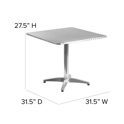 Flash Furniture Mellie 31.5'' Square Aluminum Indoor/Outdoor Table with Base  (TLH0533)