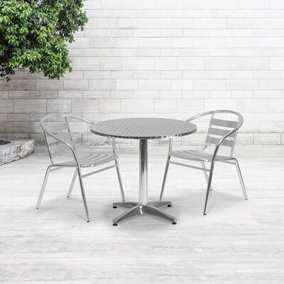 Flash Furniture Mellie 31.5 Round Aluminum Indoor/Outdoor Table with Base  (TLH0523)