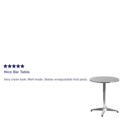 Flash Furniture Mellie 23.5'' Round Aluminum Indoor/Outdoor Table with Base  (TLH0521)