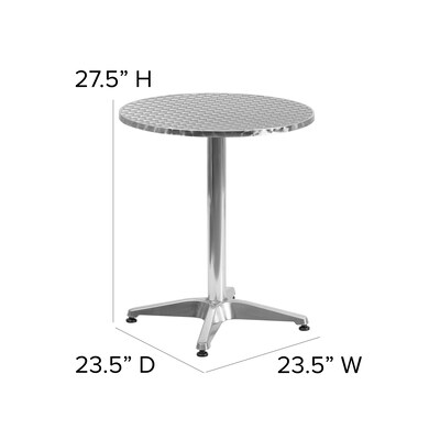 Flash Furniture Mellie 23.5'' Round Aluminum Indoor/Outdoor Table with Base  (TLH0521)