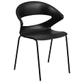 Flash Furniture HERCULES Series Plastic Stack Chair, Black (RUT4BK)