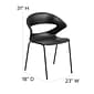 Flash Furniture HERCULES Series Plastic Stack Chair, Black (RUT4BK)