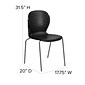 Flash Furniture  Hercules Series 551lb-Capacity Stack Chair, Black (RUT3BK)