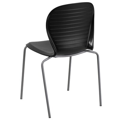 Flash Furniture  Hercules Series 551lb-Capacity Stack Chair, Black (RUT3BK)