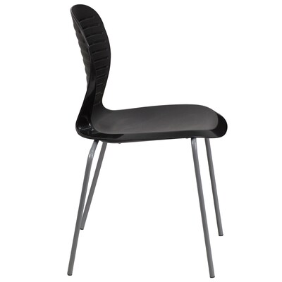Flash Furniture  Hercules Series 551lb-Capacity Stack Chair, Black (RUT3BK)