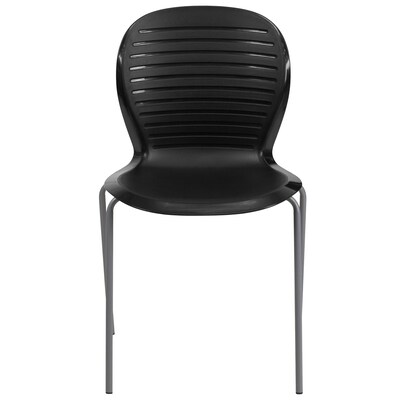 Flash Furniture  Hercules Series 551lb-Capacity Stack Chair, Black (RUT3BK)