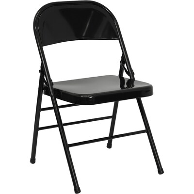 Flash Furniture HERCULES Metal Office Chair, Black (HF3-MC-309AS-BK-GG)