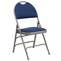 Flash Hercules Fabric Metal XL Ultra-Premium Triple Braced Folding Chair w/Easy-Carry Handle, Navy