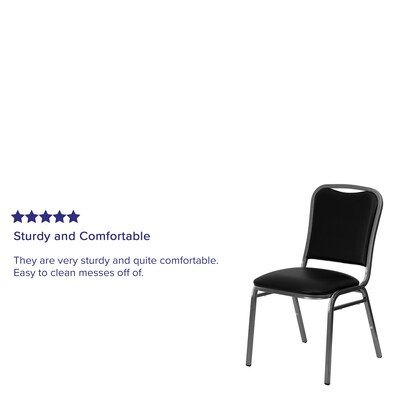 Flash Furniture Hercules Contemporary Metal Dining Chair, Black (NG108SVBKVYL)