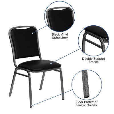 Flash Furniture Hercules Contemporary Metal Dining Chair, Black (NG108SVBKVYL)