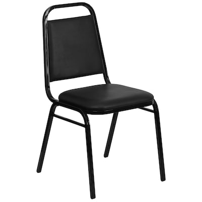 Flash Furniture Hercules Contemporary Metal Dining Chair, Black Frame (FDBHF2BKVYL)