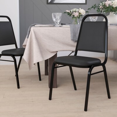 Flash Furniture Hercules Contemporary Metal Dining Chair, Black Frame (FDBHF2BKVYL)