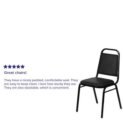 Flash Furniture Hercules Contemporary Metal Dining Chair, Black Frame (FDBHF2BKVYL)