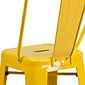 Flash Furniture Kai Contemporary Metal Slat Back Counter Stool, Yellow (CH3132024GBYL)