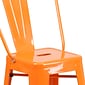 Flash Furniture Kai Contemporary Metal Slat Back Counter Stool, Orange (CH3132024GBOR)