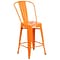 Flash Furniture Kai Contemporary Metal Slat Back Counter Stool, Orange (CH3132024GBOR)