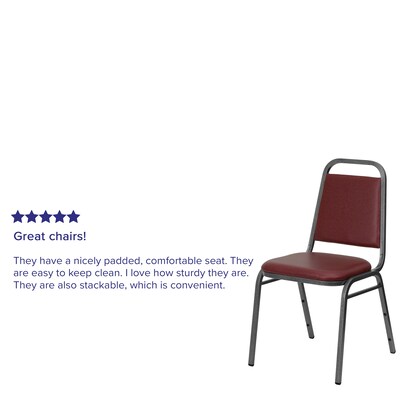 Flash Furniture HERCULES Traditional Metal Stacking Banquet Chair, Silver Vein Frame (FDBHF2BYVYL)