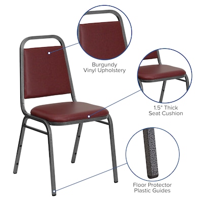 Flash Furniture HERCULES Traditional Metal Stacking Banquet Chair, Silver Vein Frame (FDBHF2BYVYL)