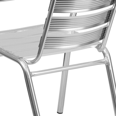 Flash Furniture Lila Aluminum Stacking Chair, Gray (ST23-7262-PF)