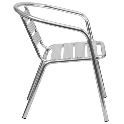 Flash Furniture Lila Aluminum Stacking Chair, Gray (ST23-7262-PF)