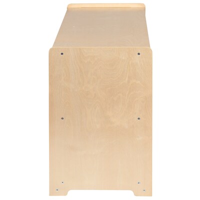 Flash Furniture 24"H x 36"L Wooden 5 Section School Classroom Storage Cabinet, Natural (MKSTRG004)