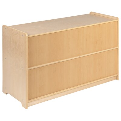 Flash Furniture 24"H x 36"L Wooden 5 Section School Classroom Storage Cabinet, Natural (MKSTRG004)