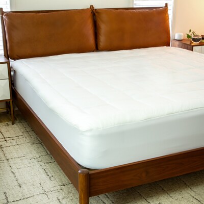 Flash Furniture Capri Comfortable Sleep Full Size Mattress Pad, 54 x 75 x 0.75-22, White (RFREM0