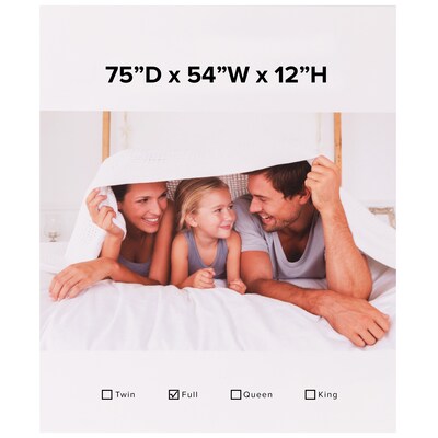 Flash Furniture Capri Comfortable Sleep Full Size Mattress Pad, 54" x 75" x 0.75"-22", White (RFREM09F)
