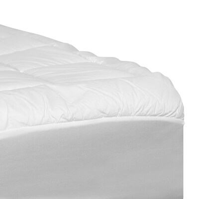 Flash Furniture Capri Comfortable Sleep Full Size Mattress Pad, 54" x 75" x 0.75"-22", White (RFREM09F)