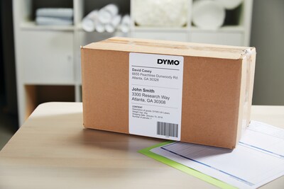 DYMO LabelWriter 1744907 Extra Large Shipping Labels, 4" x 6", Black on White, 220 Labels/Roll (1744907)