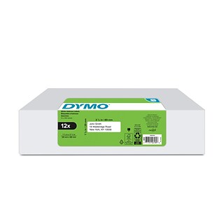 DYMO 2050768 LW Address Labels, 1 1/8-Inch x 3 1/2-Inch, Self-Adhesive, White, 12 Rolls of 350
