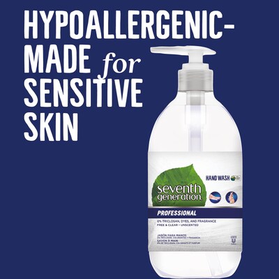 Seventh Generation Free & Clean Professional Hand Soap, Unscented, 12 oz. (44729)
