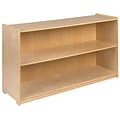 Flash Furniture 30H x 48L Wooden 2 Section School Classroom Storage Cabinet, Natural (MKSTRG007)