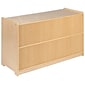 Flash Furniture 24"H x 36"L Wooden 2 Section School Classroom Storage Cabinet, Natural (MKSTRG003)