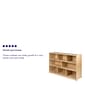 Flash Furniture 36"H Wooden 8 Section School Classroom Storage Cabinet, Natural (MKSTRG002)