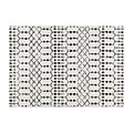 Flash Furniture Beth Collection Polyester 82 x 60 Rectangular Machine Made Rug, Ivory/Black (RCCR1