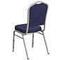 Flash Furniture HERCULES Series Fabric Stacking Banquet Chair, Navy/Silver Frame (FDC01S2)