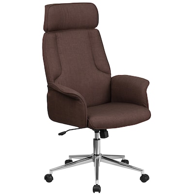 Flash Furniture High Back Fabric Executive Swivel Office Chair, Brown (CHCX0944HBN)