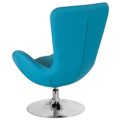 Aqua Fabric Egg Series Reception-Lounge-Side Chair [CH-162430-AQ-FAB-GG]