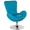 Aqua Fabric Egg Series Reception-Lounge-Side Chair [CH-162430-AQ-FAB-GG]