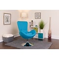 Aqua Fabric Egg Series Reception-Lounge-Side Chair [CH-162430-AQ-FAB-GG]