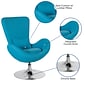 Aqua Fabric Egg Series Reception-Lounge-Side Chair [CH-162430-AQ-FAB-GG]