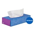 Quill Brand® Flat Box Facial Tissue, 2-Ply, White, 100 Sheets/Box, 30 Boxes/Carton (7TF830CT)