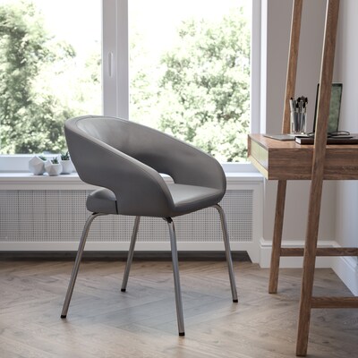Flash Furniture Fusion Series Leather Lounge Chair, (CH162731GY)