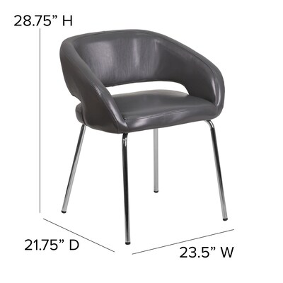 Flash Furniture Fusion Series Leather Lounge Chair, (CH162731GY)