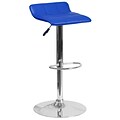 Contemporary Blue Vinyl Adjustable Height Barstool with Chrome Base (DS-801B-BL-GG)